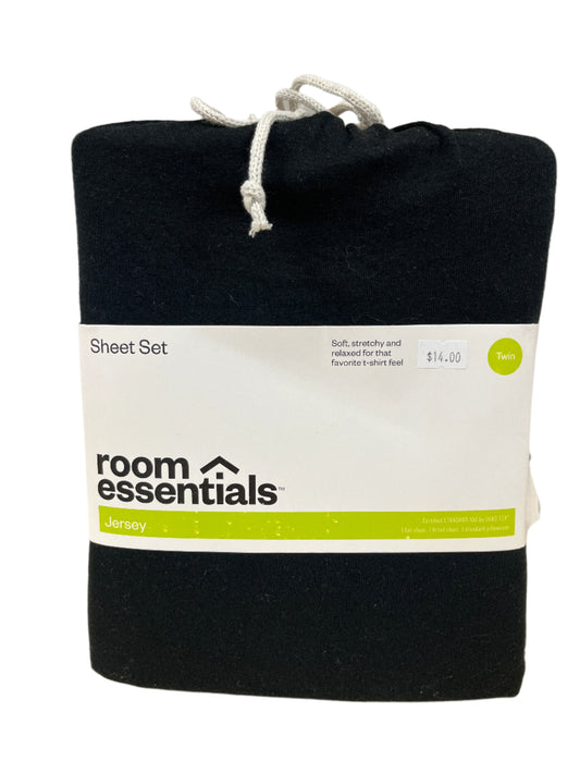 Twin Jersey Sheet Set Black - Room Essentials