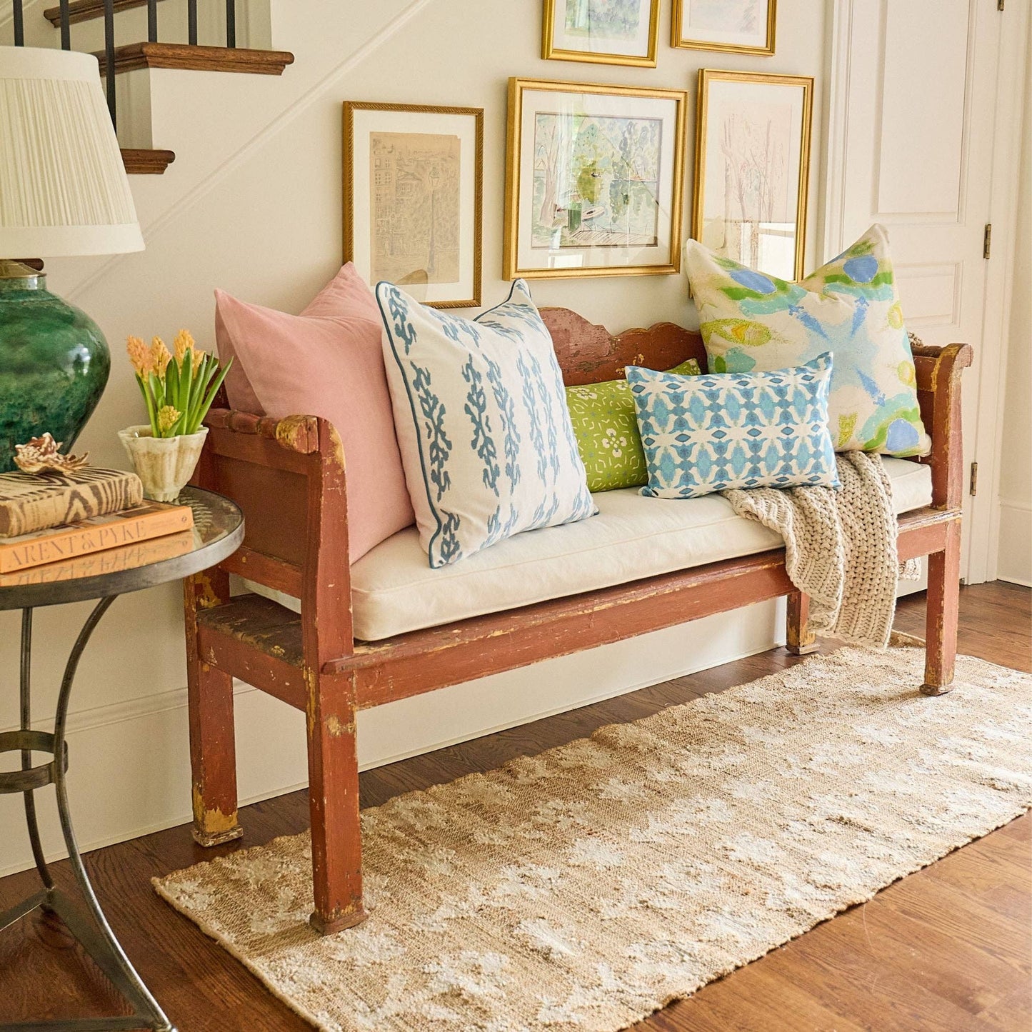 Dhalia Jute Rug, Ivory: 2.5' x 8'