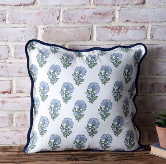 18" Blue Aster Pillow