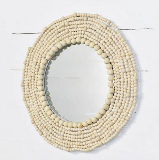 20" Beaded Mirror