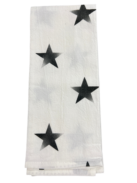 Hand Towel Black & White Stars - 1 Dish Towel