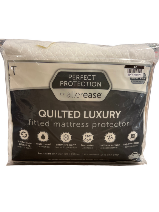 Allerease Twin Perfect Protection Quilted Fitted Mattress Protector