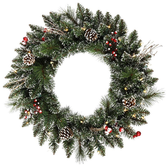 Vickerman Pine and Berry Artificial Christmas Wreath