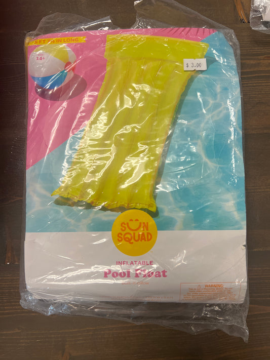 Sun Squad Inflatable Pool Float - Yellow