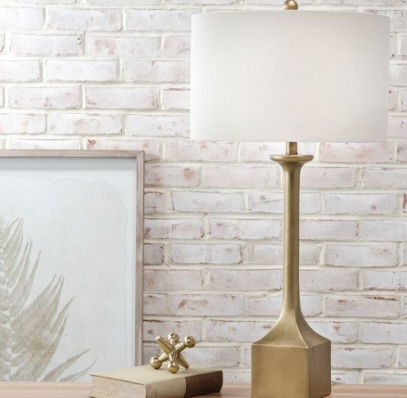 32” Tall Gold Resin Table Lamp