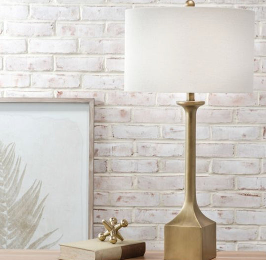 32” Tall Gold Resin Table Lamp