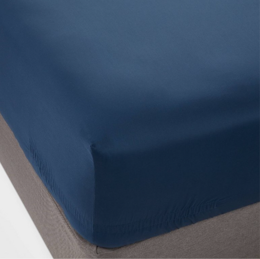 As Is Full 400 Thread Count Performance Fitted Sheet Metallic Blue - Threshold