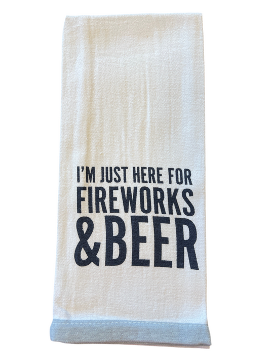 Hand Towel Fireworks & Beer - 1 Dish Towel
