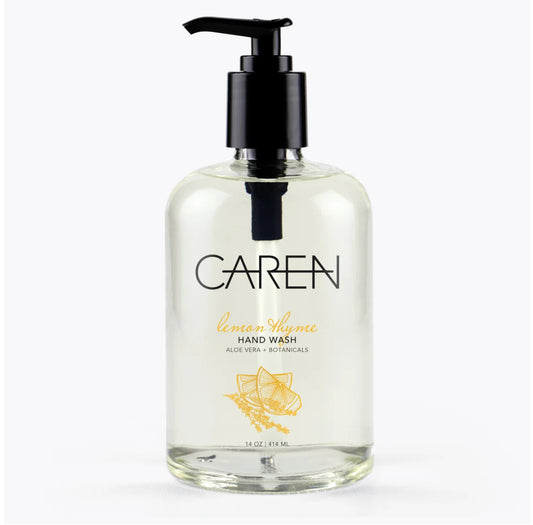 Caren Hand Wash - Lemon Thyme - 14 oz Glass Bottle
