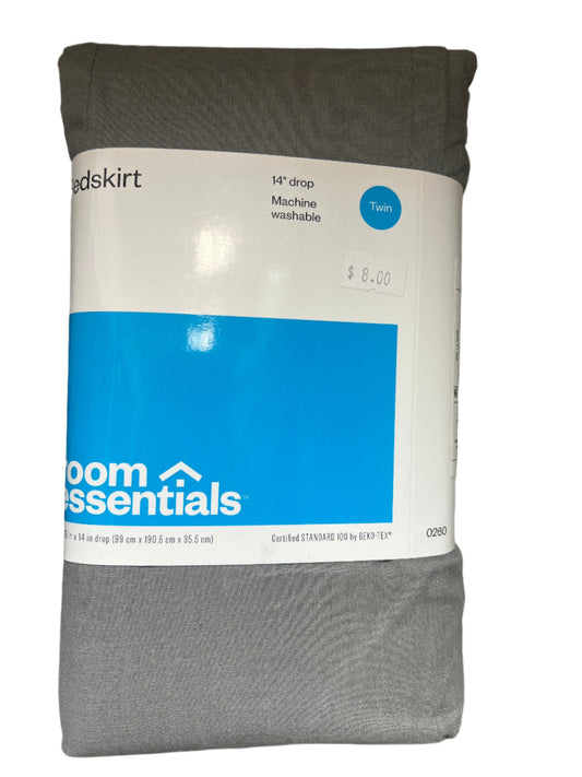 Twin Bedskirt 14" drop Room Essentials - Grey