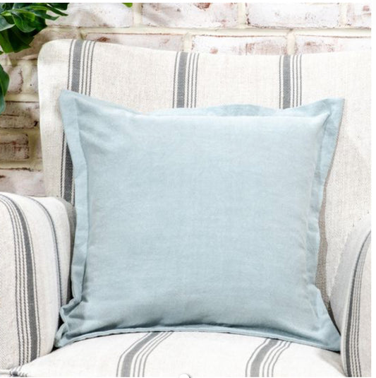 18" X 18" Duck Egg Blue Cotton Pillow