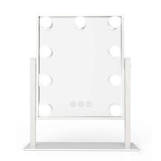 FUN DAY 12.135" x 14.75" 9-LED Bathroom Vanity Mirror White