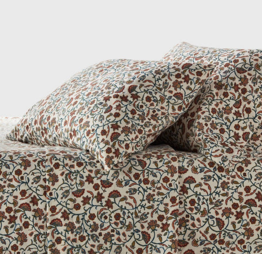 Queen Flannel Sheet Set Floral - Threshold