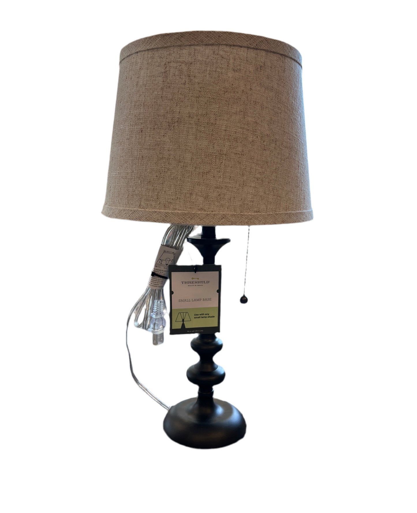 Small Stick 14" Lamp Black - Threshold