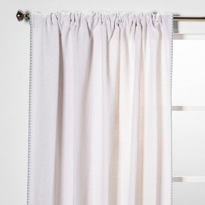 108"x54" Stitched Edge Light Filtering Curtain Panel - Threshold