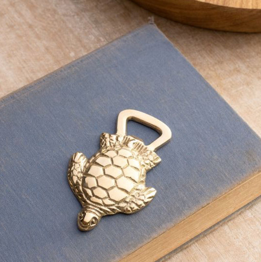 Brass Finished Turtle Bottle Opener