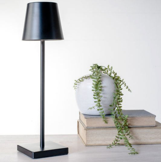 15" Rechargeable Black LED Lamp