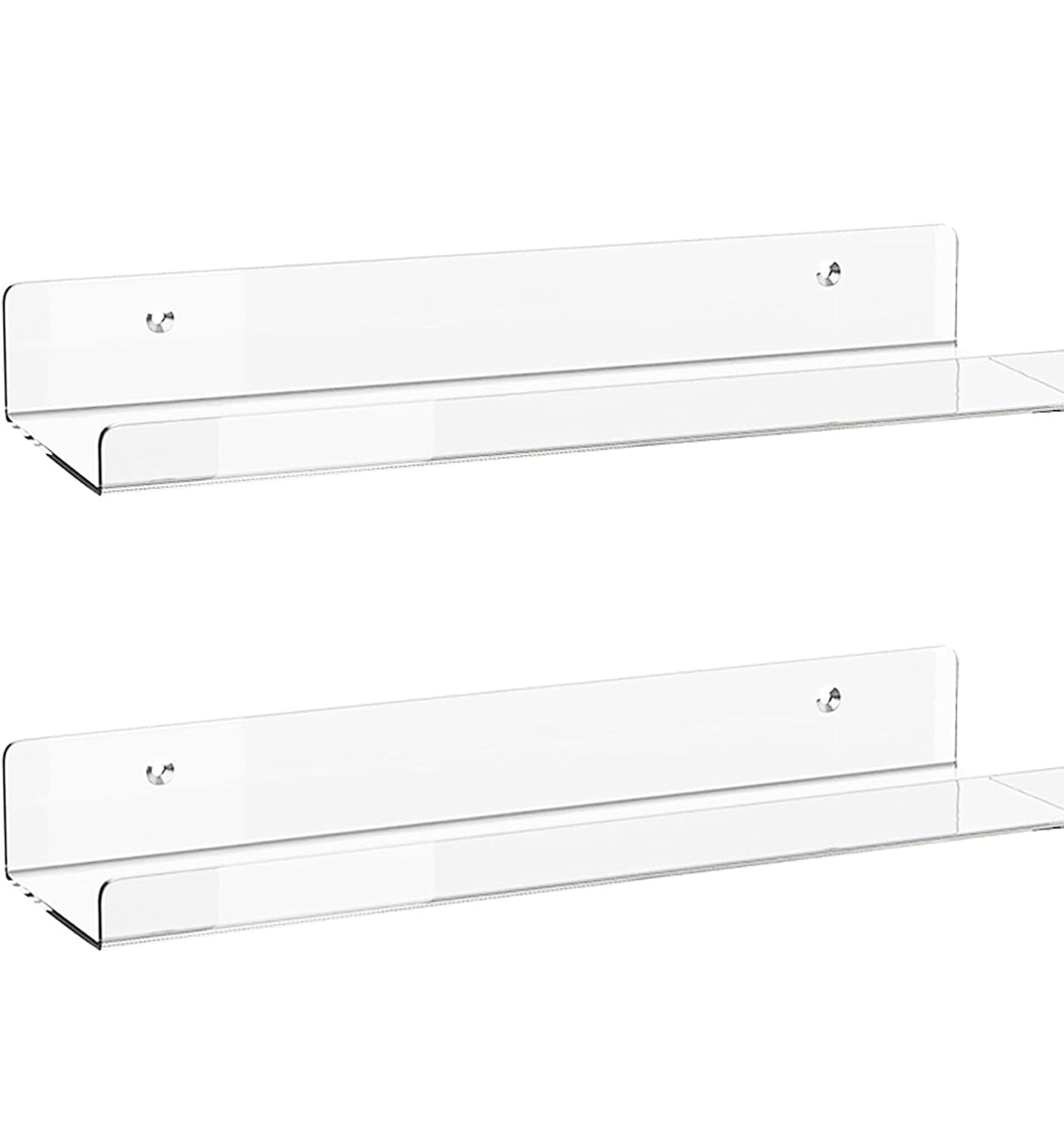Acrylic Ledge Floating Shelf - Set of 2