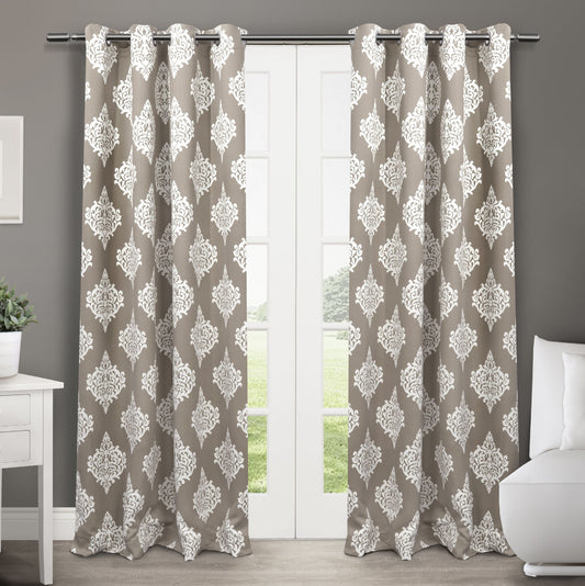 52” x 95” Elrene Kaiden Geometric Room Darkening Window Curtain 1 Panel