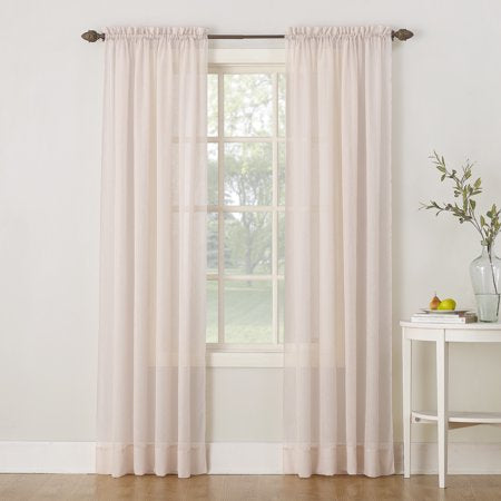 51” x 63” No 918 Erica Crushed Voile Pink Curtain - 1 Panel