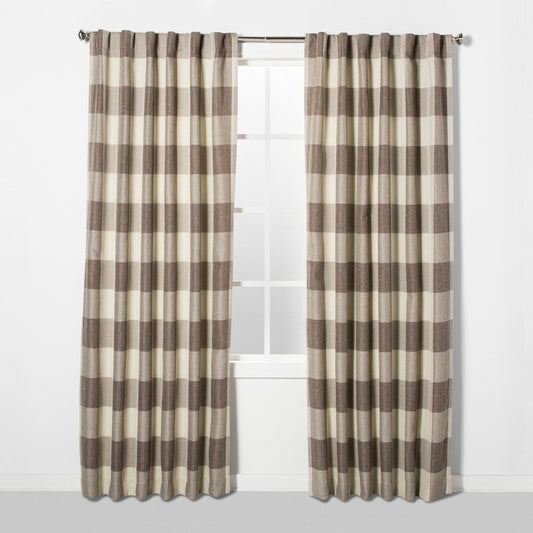 84" x 52" Eclipse Larkhall Plaid Blackout Window Curtain Panel - 1 Panel