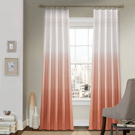 52” x 84” Vue Ombre Cotton Light Filtering Rod Pocket Curtain Panel - 1 Panel
