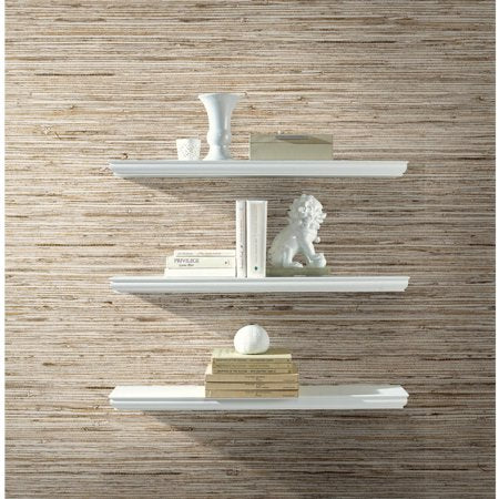 Taupe & Gold Faux Grasscloth Peel & Stick Wallpaper Covers 28.19 sq. ft.