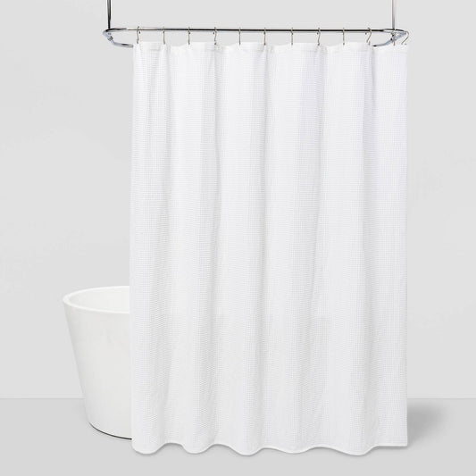 Waffle Shower Curtain White - Threshold