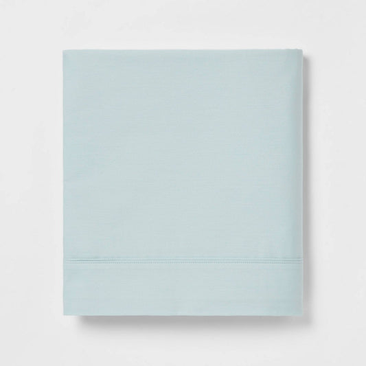 King 300 Thread Count Ultra Soft Flat Sheet Light Blue - Threshold