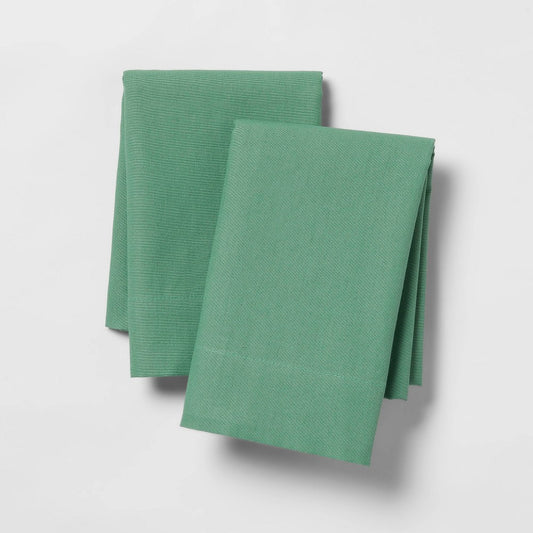 Standard Easy Care Solid Pillowcase Set Green - Room Essentials