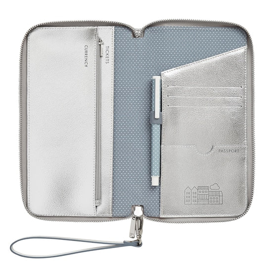 Kikki. K Silver Leather Travel