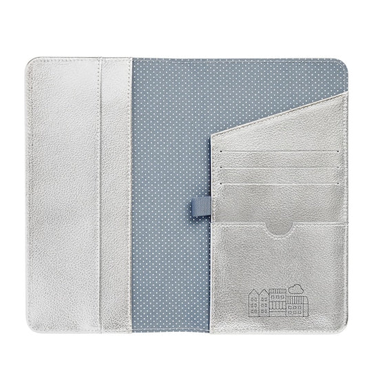 Kikki. K Silver Leather Travel Documents
