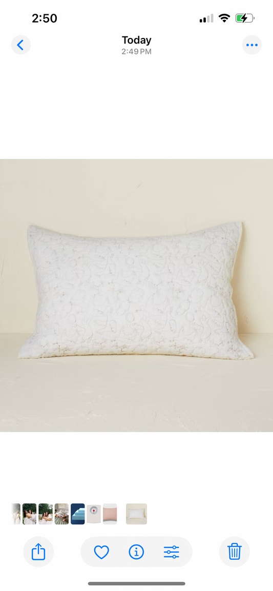 Opalhouse Dove Stitched Sham Standard