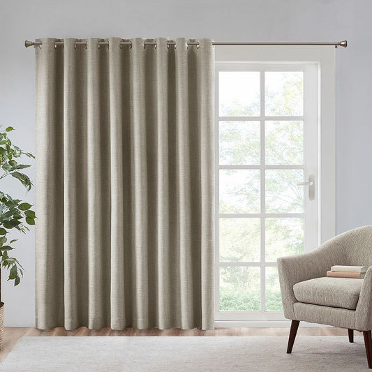 100”x84” SunSmart Blackout Heathered Patio Window Panel - 1 Panel