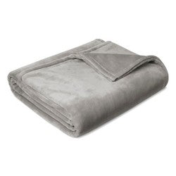 Full/Queen Microplush Bed Blanket Gray - Threshold