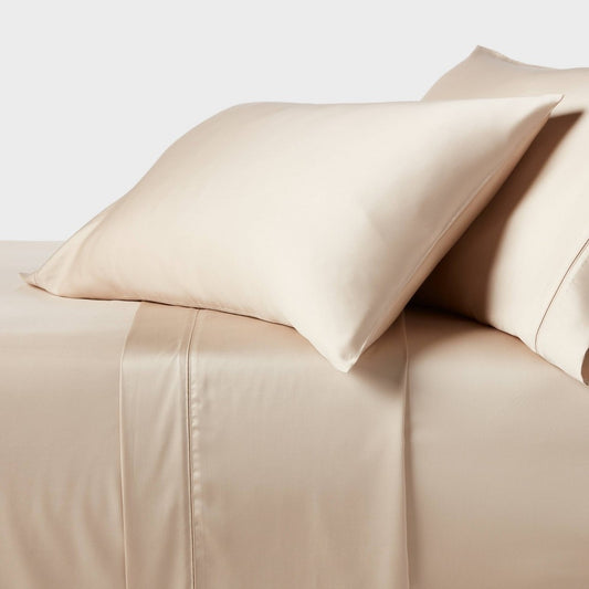 As Is Full 320 Thread Count Cool TENCEL® Lyocell Sheet Set True Khaki - Threshold
