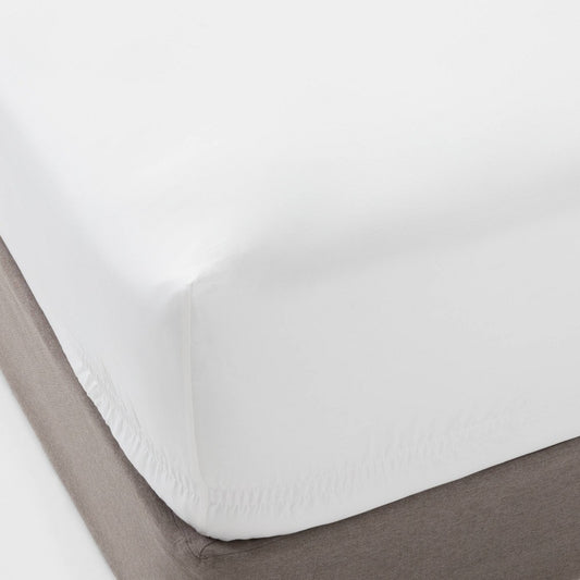 As Is Twin/Twin XL 400 Thread Count Performance Fitted Sheet White - Threshold