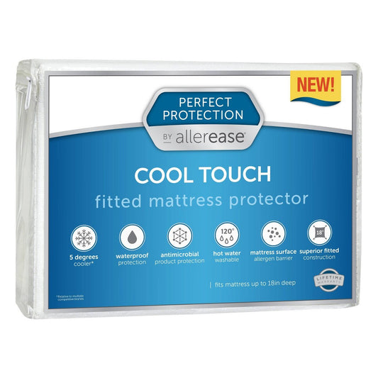 Allerease Full Perfect Protection Cool Touch Waterproof Machine Washable Fitted Mattress Protector