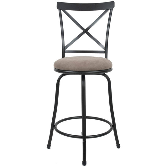 Karson Adjustable Height X Barstool Light Bronze - Holli Furniture