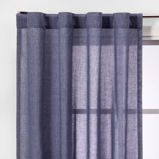 2pk 42"x63" Light Filtering Window Curtain Panels Navy - Made by Design
