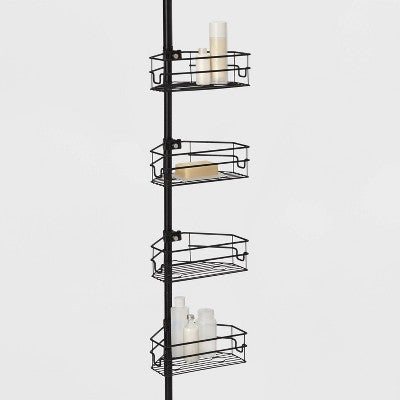 Steel Corner Tension Pole Caddy - Made by Design