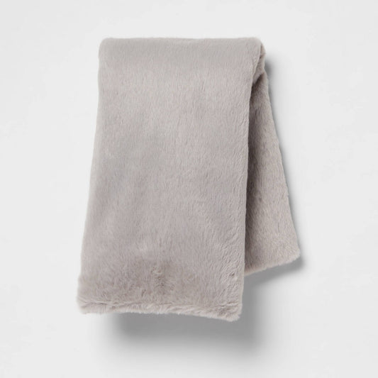 Plush Body Pillow Cover Gray - Room Essentials