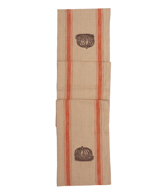 Dogwood Market Runners Orange - Pumpkin Feed Sack Table Runner