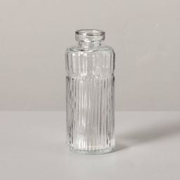 Ribbed Clear Glass Bud Vase - Hearth & Hand