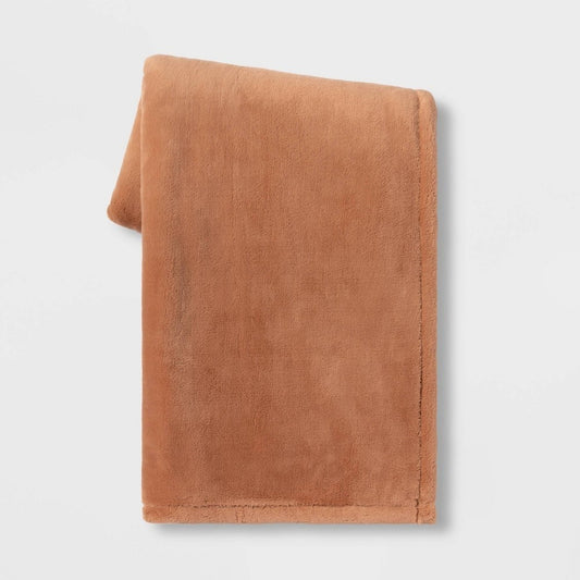 Primalush Plush Throw Blanket Clay - Threshold