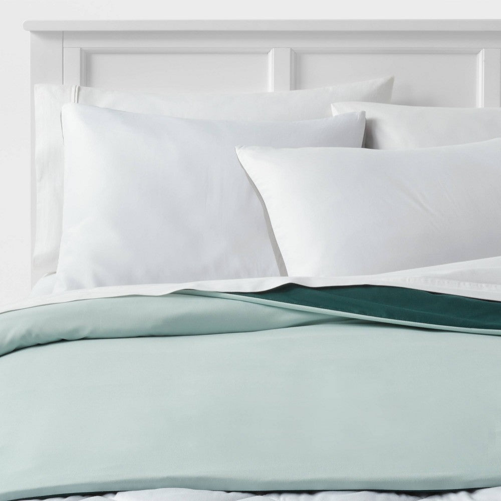72"x48" Reversible Microfiber Cover for Weighted Blanket Mint/Dark Green - Room Essentials