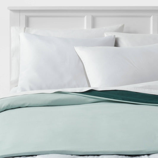 72"x48" Reversible Microfiber Cover for Weighted Blanket Mint/Dark Green - Room Essentials