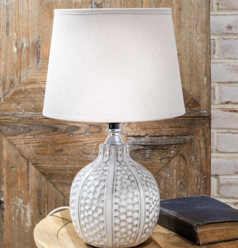 White Dimple Pattern Lamp