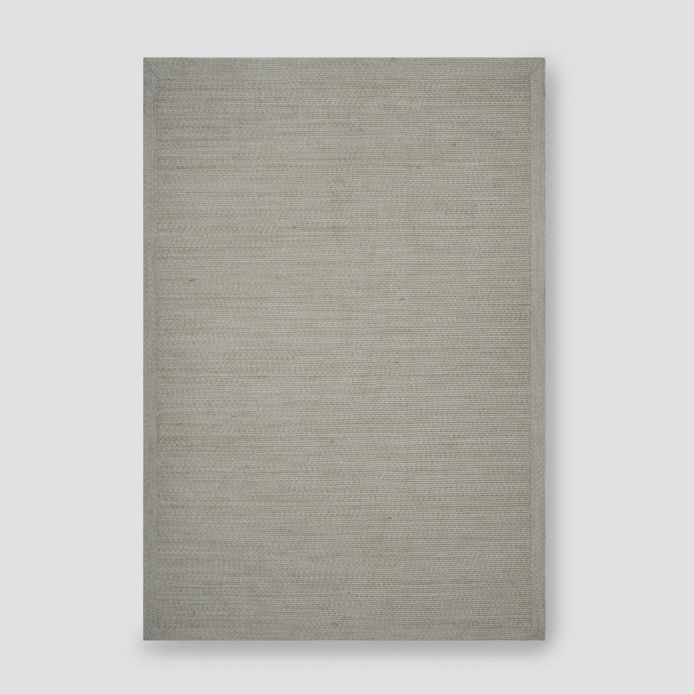 5'x7' Natural Woven Rectangular Braided Outdoor Area Rug Heathered Cream - Threshold