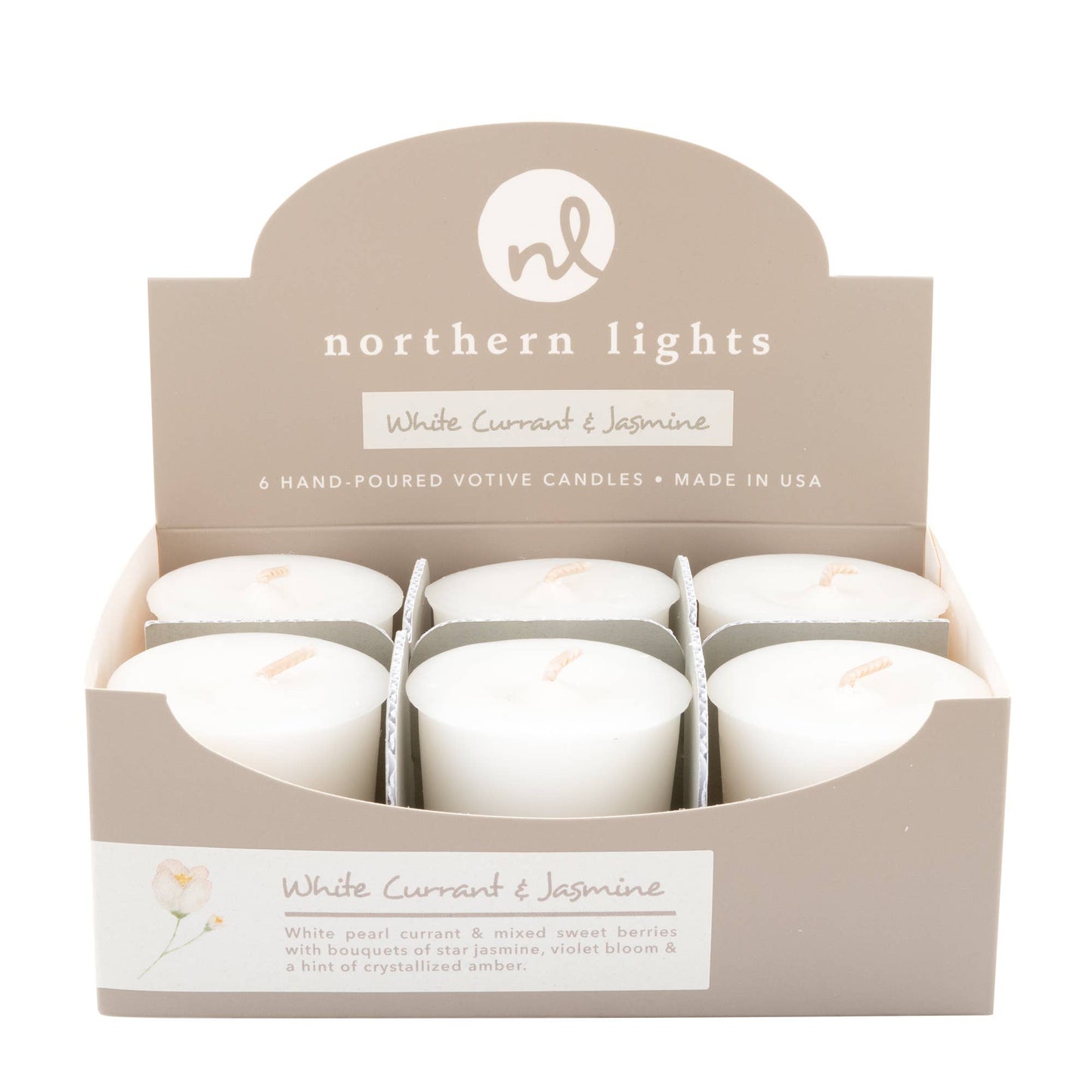 Fragranced Votive: White Currant & Jasmine